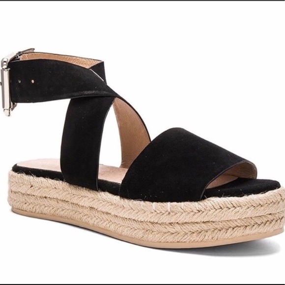 RAYE Shoes - Black platform espadrilles